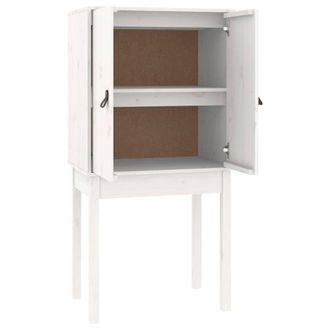 Berkfield Home Highboard White 60x40x120 cm Solid Wood Pine | Size: 60 x 40 x 120 cm