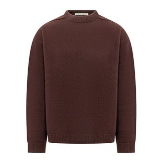 STUDIO NICHOLSON Hemyl 5GG Guernsey Trui - Heren - Truien - Bruin - Maat: XS Wol