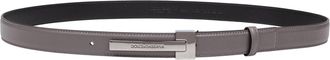 Dolce & Gabbana Leather Belt With Logo Buckle