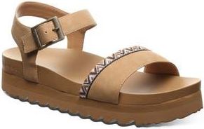 Bearpaw Orion Faux Leather Platform Sandal in Iced Coffee at Nordstrom Rack, Size 10