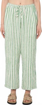 Velvet Heart Pierre Pants In Green Foliage
