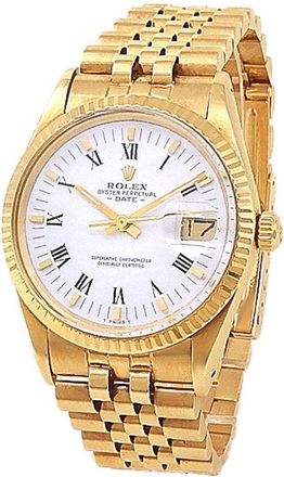Rolex Pre-owned Rolex Date Automatic Chronometer White Dial Mens Watch 15037 WRJ