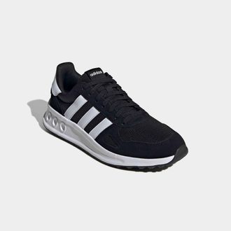 adidas Sneaker ADIDAS SPORTSWEAR RUN 84, Herren, Gr. 42,5, schwarz-weiss (core schwarz, cloud wei&szlig;, carbon), Leder, Synthetik, Textil, Schuhe Sneaker, inspir