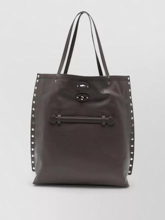 Zanellato aspasso saeta medium tote bag studs