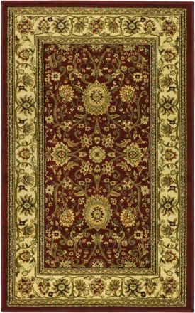 Safavieh Alfombra tradicional de polipropileno rojo/blanco, 99 x 160 cm