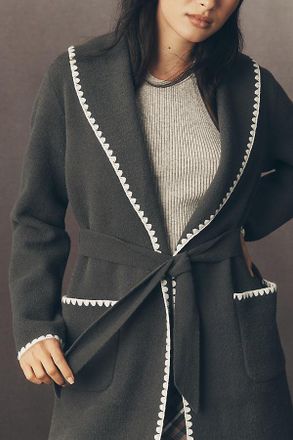 NVLT Whipstitch Wrap Coat Jacket