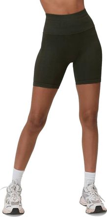 Spiritual Gangster Amara Wide Rib Biker Shorts In Leaf