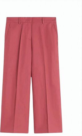 Weekend Cotton Linen Canvas High Waist Trousers