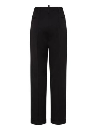 Dsquared2 high-rise straight-leg trousers - women - Fabric - 40 - Black