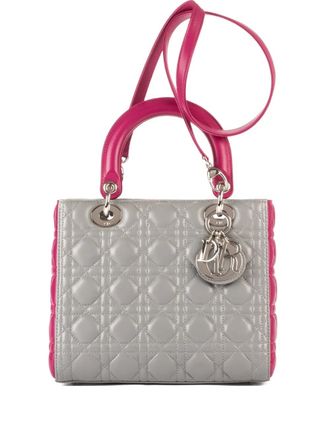 Dior medium Lady Dior tote bag - women - Calf Leather - One Size - Grey