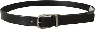 Dolce & Gabbana Logo Buckle Leather Belt - Heren - Riemen - Zwart - ONE Size - Leer - Accessoires
