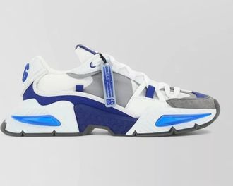 Dolce & Gabbana calf leather panelled low-top sneakers