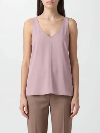 Federica Tosi Top in misto seta con scollo a V e spalle scoperte