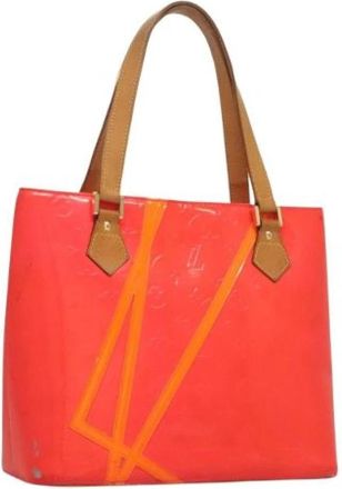 Louis Vuitton Tweedehands leren Louis Vuitton tassen - Dames - Vintage Shopper - Oranje - ONE Size - Leer - Vintage