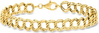 Ross-Simons 14kt Yellow Gold Double-Oval Link Bracelet