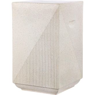 Jonathan Y Designs Adrian 20.75 Contemporary Minimalist Square Indoor/Outdoor Accent Table in Cream Terrazzo at Nordstrom