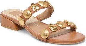 Dolce Vita Farrow Studded Slide Sandal in Saddle Leather at Nordstrom Rack, Size 8.5