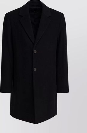 Vince single breasted coat with notch lapel and back vent