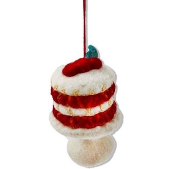 Tag Holiday Layer Cake Ornament Multicolor Wool Tree Decor in Multicolored at Nordstrom