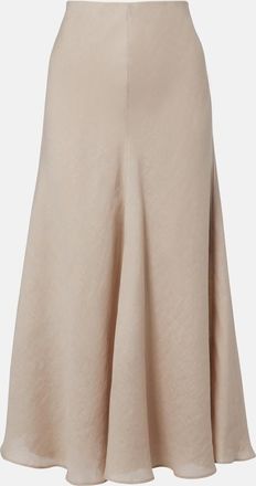 Brunello Cucinelli Linen midi skirt