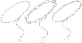 Vince Camuto Set of 3 Chain Bracelets in Silver Tone at Nordstrom Rack
