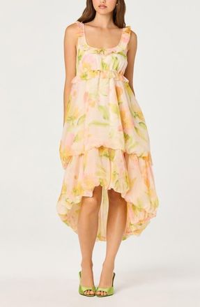 ASTR the Label Serenidy Floral High-Low Dress in Blush Multi Floral at Nordstrom, Size X-Small