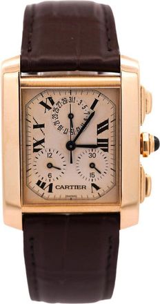 Cartier Pre-owned Cartier Cartier Tank Chronograph Quartz White Dial Ladies Watch 1830