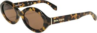 Palm Angels Zonnebril - unisex - Zonnebrillen - Bruin - 53 MM - Accessoires
