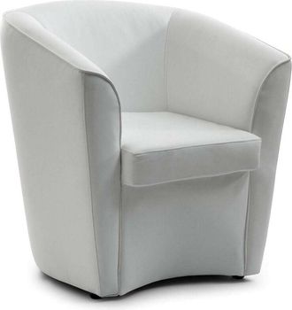 Dmora Talamo Italia Poltrona Annaluna, Poltrona da salotto, 100% Made in Italy, Poltroncina relax in ecopelle, Cm 70x60h74, Nero, con imballo rinforzato