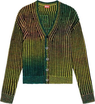 Diesel Oakland ribbed cardigan - men - Wool/Polyamide/Acrylic - S - Green
