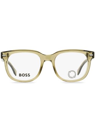 BOSS Bril met vierkant montuur - Bruin