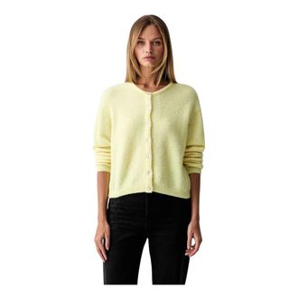 American Vintage Gilet ML Col Rond - - Knitwear - Donna - Giallo - L