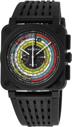 Bell & Ross BR 03-94 Chronograph Multimeter Limited Edition 42 Black Dial Rubber Strap Mens Watch BR03-94-SW-CE/SRB