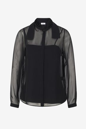 Akris Bluse mit Schluppe aus Georgette