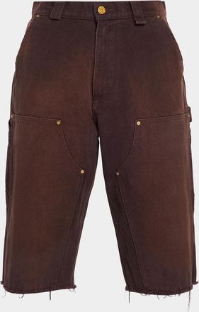 Willy Chavarria Men & apos;s Wide-Leg Carpenter Shorts