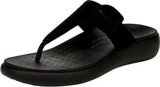 Vionic Womens Vionic Activate I8702L1001 Sandals Black Suede Slip-On GAL1733