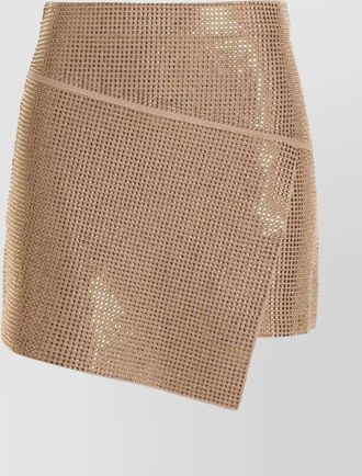 Andreadamo knit sequin skirt asymmetric design