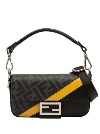 Fendi 2010-2025 Zucca Coated Canvas FF 1974 Diagonal Convertible Baguette satchel - unisex - Fabric/Calf Leather - One Size - Black