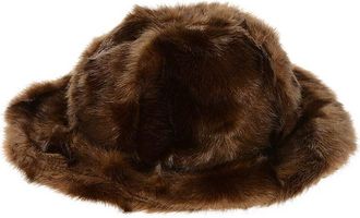 Dsquared2 Brown Logo Fur Bucket Hat