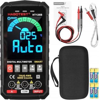 OEM Mult&iacute;metro Digital, Mult&iacute;metro Inteligente Ht126a, Pantalla Lcd, Trms Ncv 6000 Cuentas, Comprobador El&eacute;ctrico, Mult&iacute;metro, Detector De Voltaje