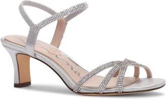 Nina Benarda Ankle Strap Sandal in Silver at Nordstrom, Size 7.5