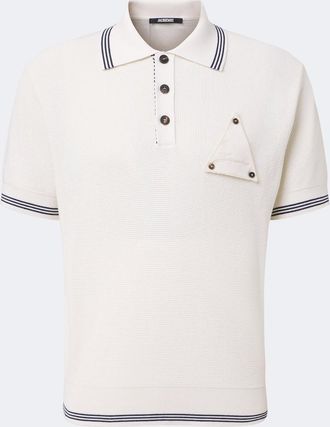 Jacquemus Polo Voilier in seta e cotone a nido dape