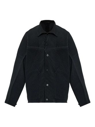 Homme Pliss&eacute; Issey Miyake Giacca-camicia pliss&eacute; Monthly Colours: September - Nero