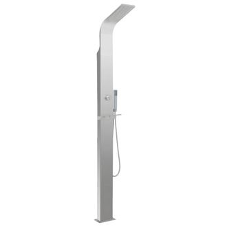 vidaXL Ducha De Exterior De Acero Inoxidable Curvada Vidaxl