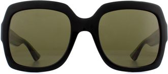 Gucci Square Black Green Glitter and Red Green Sunglasses GG0036SN