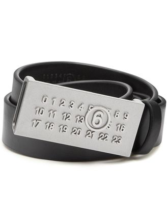 Maison Margiela Numeric leather belt - Black