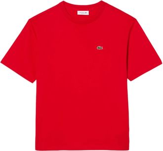 Lacoste Rode T-shirts en Polos - Dames - T-shirts - Rood - XL - Tops