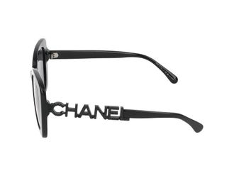 Chanel Womens 0ch5422b Oversized Cat-Eye Sunglasses Black Acetate