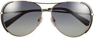 Marc Jacobs 59mm Gradient Polarized Aviator Sunglasses in Gold Grey at Nordstrom Rack
