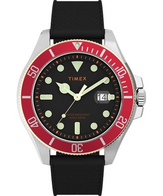 Timex Harborside Coast Mens Black Watch TW2V27300 Rubber - One Size